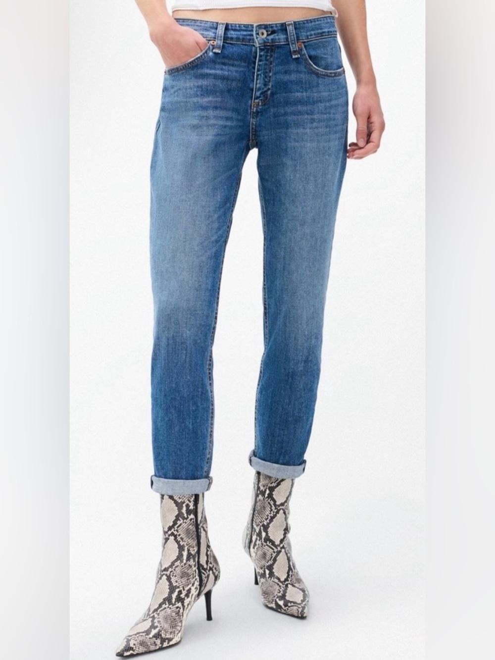 NWT Rag & Bone The Dre Low Rise Boyfriend Jeans size 25
